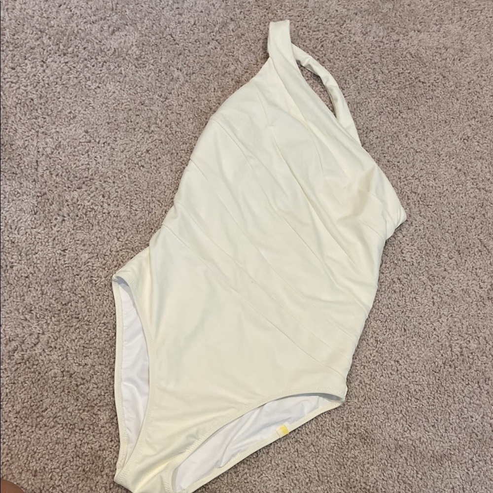 Summersalt One-Shoulder Cream Swimsuit